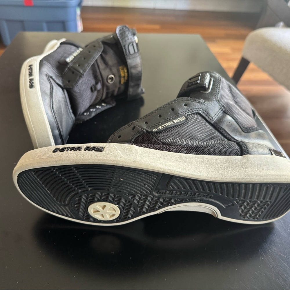G-Star Black and White Mid-Top Sneakers - Picture 2 of 4